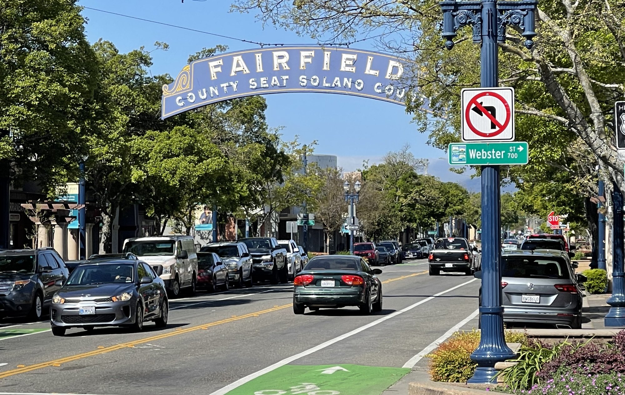 The Fairfield arch in the city's historic core